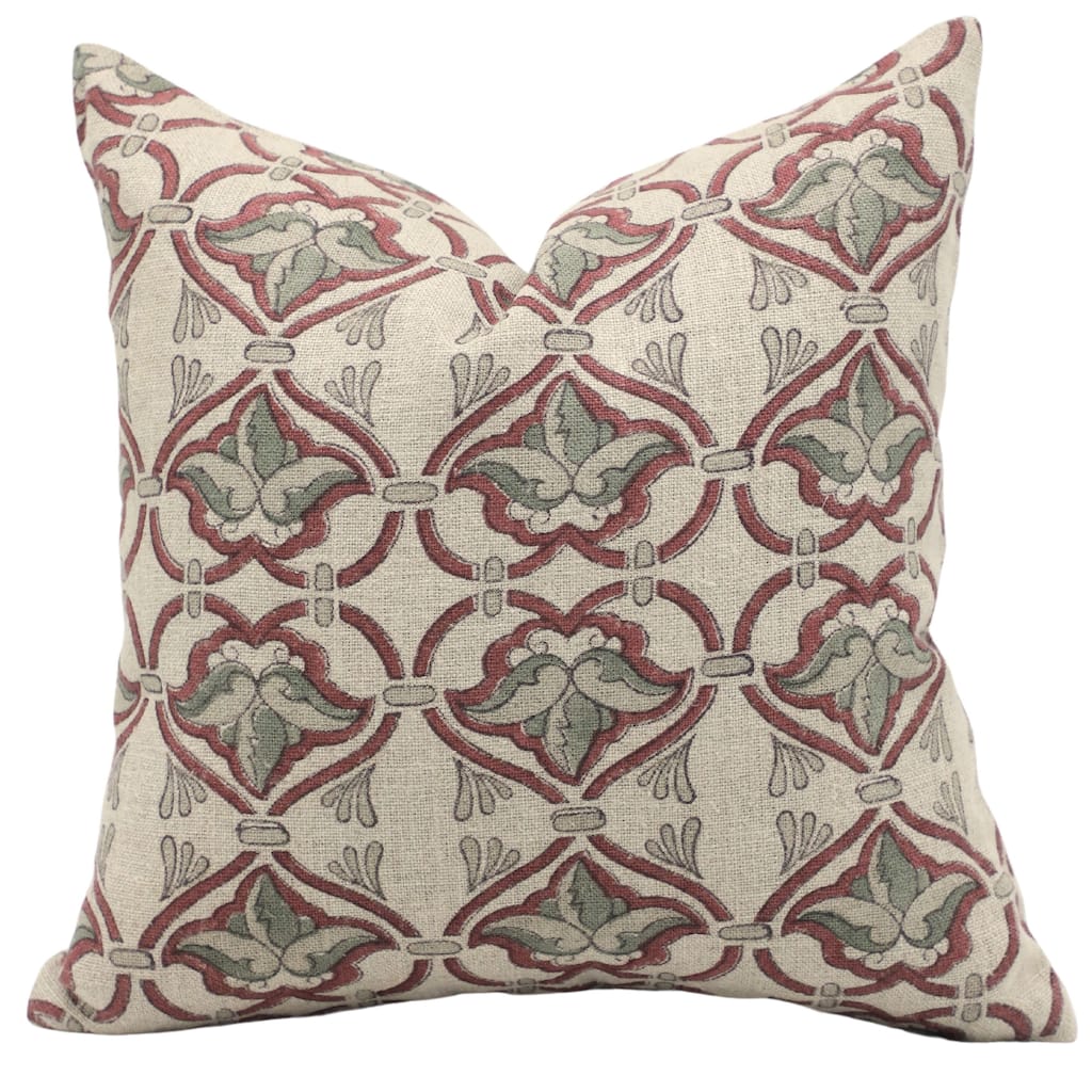 Fabdivine Linen Decorative Block print pillow Cover