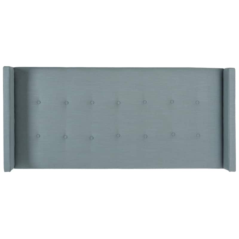 SAFAVIEH Damon Oyster Upholstered Tufted Wingback Headboard