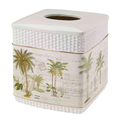Avanti Linens Colony Palm Tissue Cover - Ivory - Tissue Cover