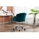 preview thumbnail 6 of 38, Modern Swivel Office Chair with Casters, Adjustable Lift Height, Teal