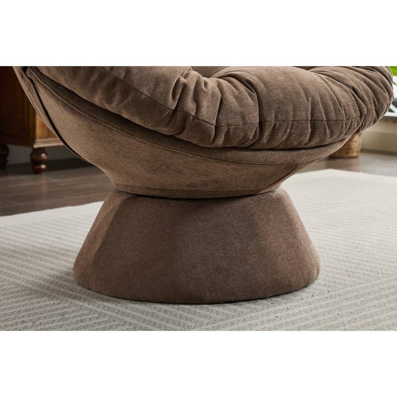 Oversized Swivel Accent Chair, 360-Degree Swivel Barrel Chair, Papasan Chair for Living Room and Bedroom Comfort