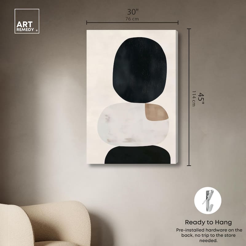 Pebble Pillars II Canvas by Art Remedy, Gallery Wrapped
