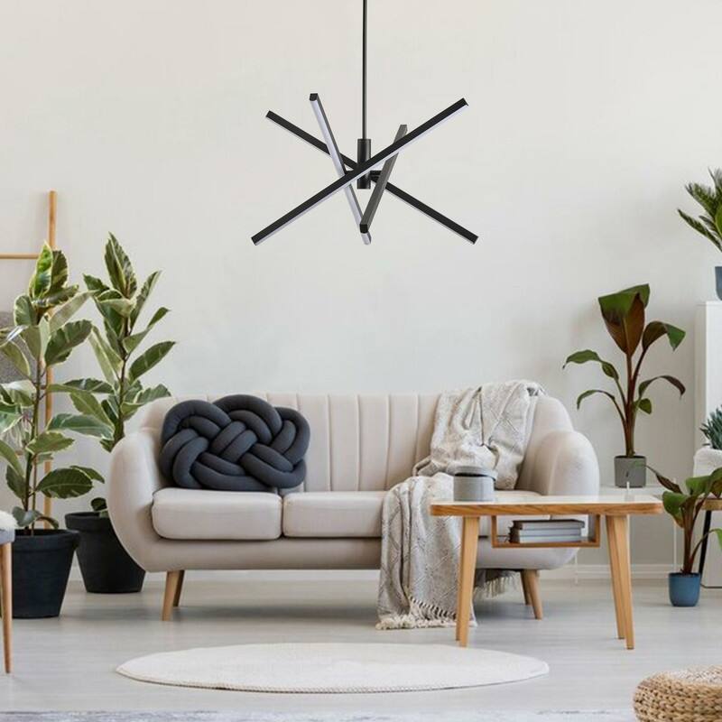 Modern Branch LED Pendant Light - Matte Black Creative Lighting Fixture
