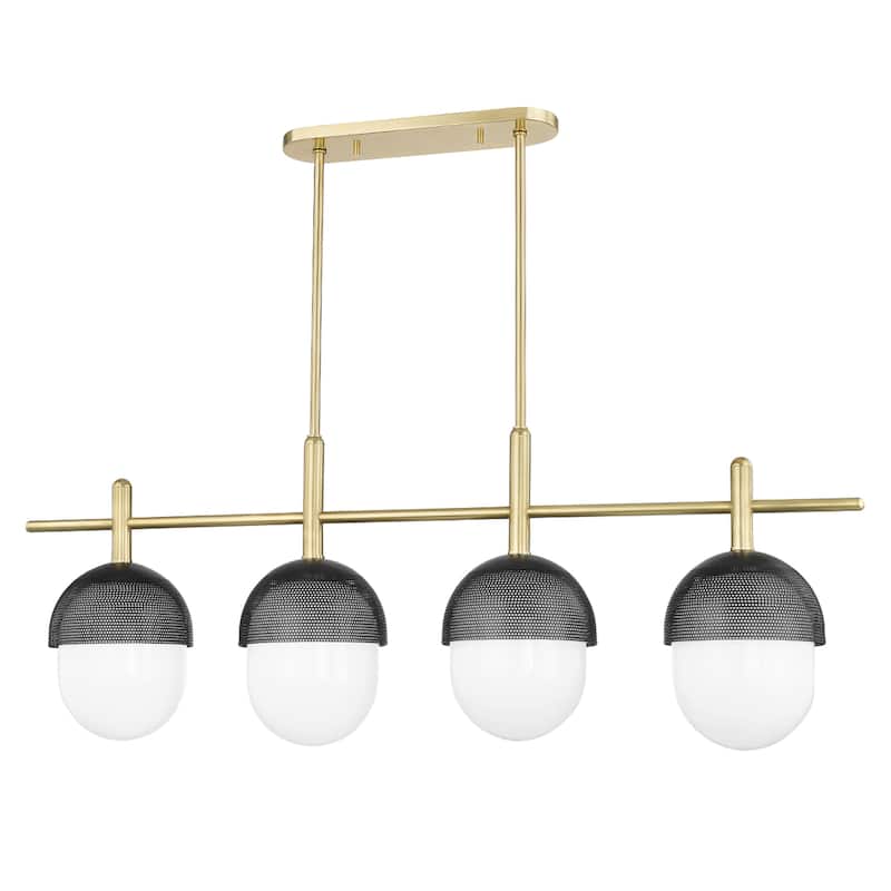 Hudson Valley Nyack 4-Light Island Light - Aged Brass/Black Finish - N/A