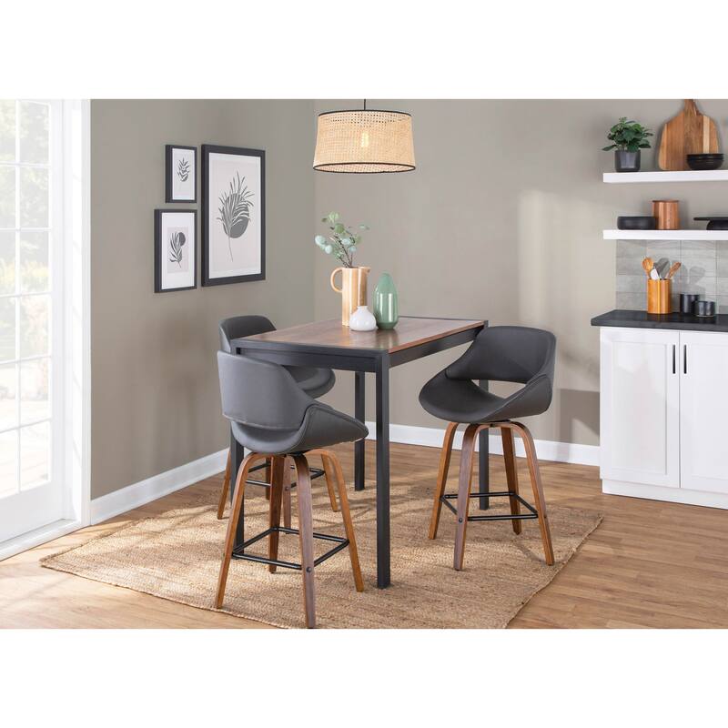 Carson Carrington Svellingen 26" Fixed-Height Counter Stool with Square Footrest (Set of 2)