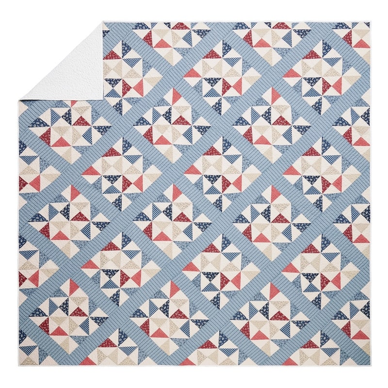 Modern Heirloom Americana Heartland Pieced Geometric Quilt Set