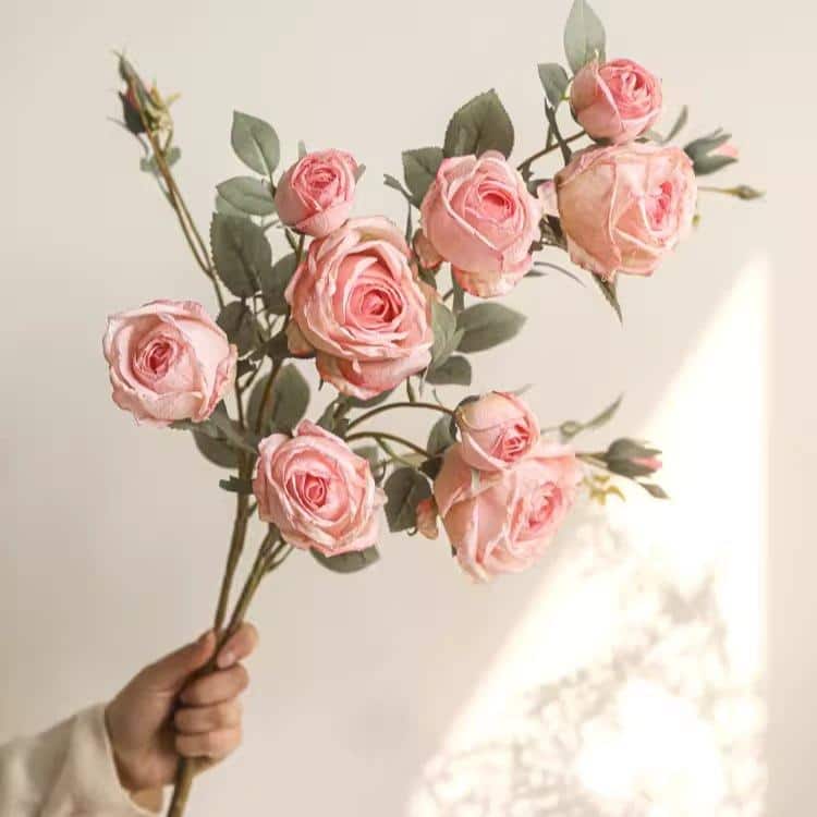 RusticReach Miriya Large Rose Flower Stem 25.2" Tall