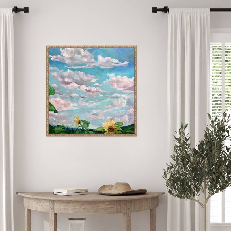 Sunflowers in Ukraine by Alexandra Higgins Framed Canvas Wall Art Print