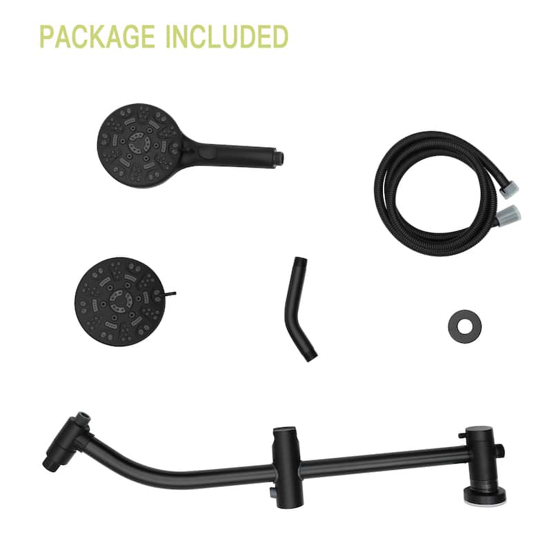 Topcraft Wall Mount Multi-Functional Dual Head Showerhead
