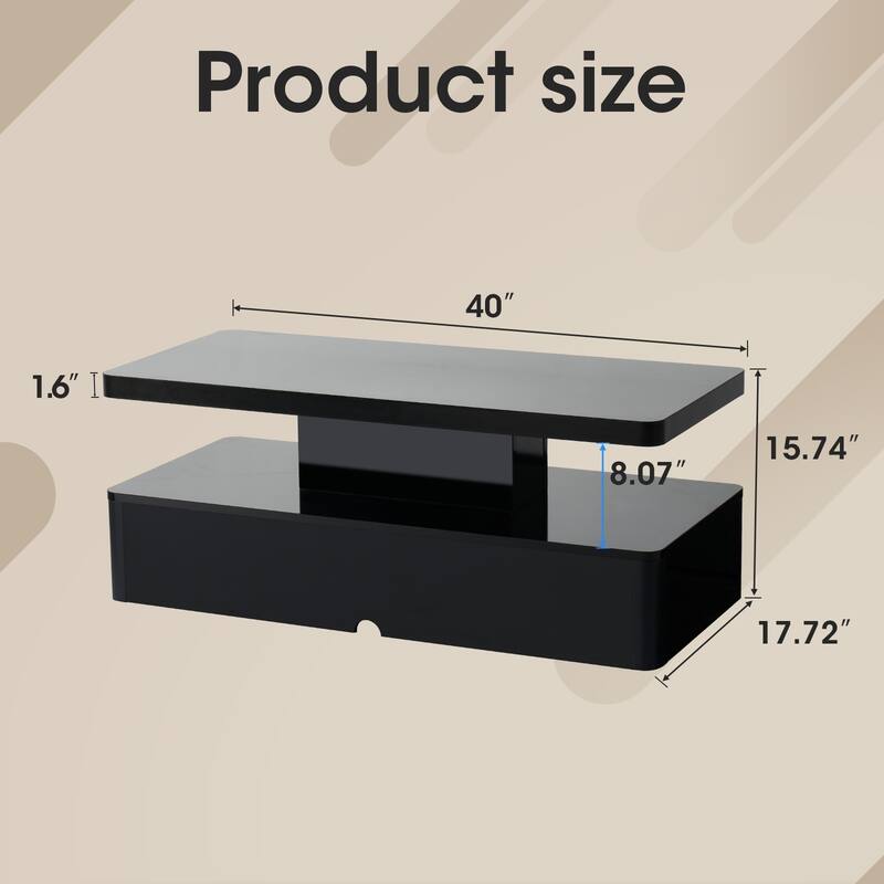 Modern Coffee Table with Led Light