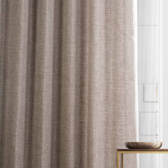 Exclusive Fabrics Italian Faux Linen Curtain (1 Panel)