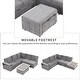 preview thumbnail 60 of 58, L Shaped Polyester Sectional Sofa with USB Ports and Cup Holders