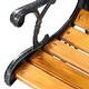 preview thumbnail 9 of 7, 49.5" Cast Iron Rose Flower Pattern Terrace Park Garden Porch Bench