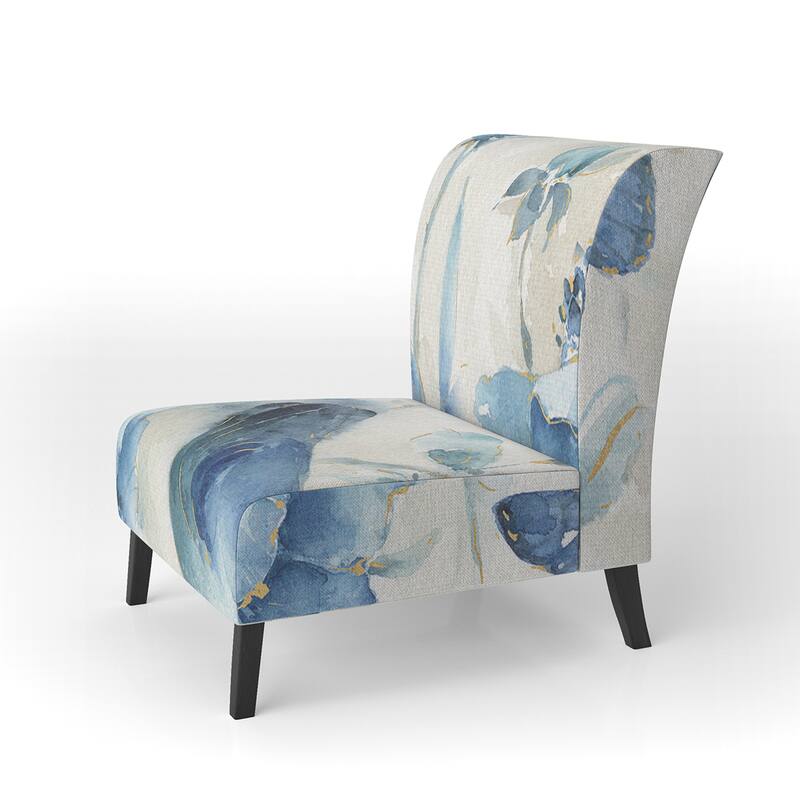 Designart "Indigold Bird Cottage Family II" Upholstered Farmhouse Accent Chair - Arm Chair - Slipper Chair