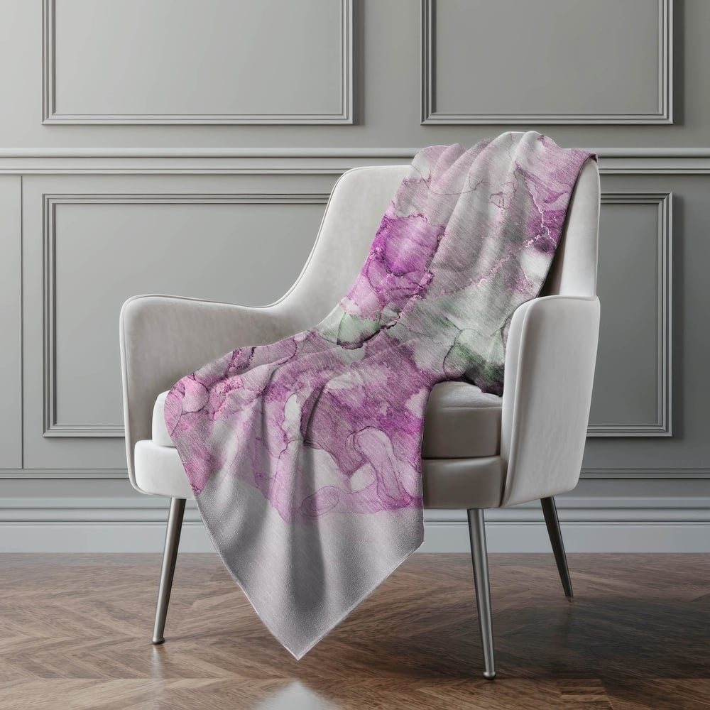 Premium Machine Washable Abstract Contemporary Sherpa Throw Blanket