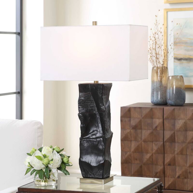 Uttermost Altaria Black Table Lamp - 20.00" W x 33.00" H x 11.00" D