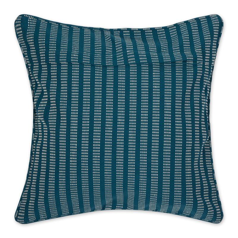 Off-White Dobby Stripes Recycled Cotton Pillow Cover 18x18 (Set of 2)