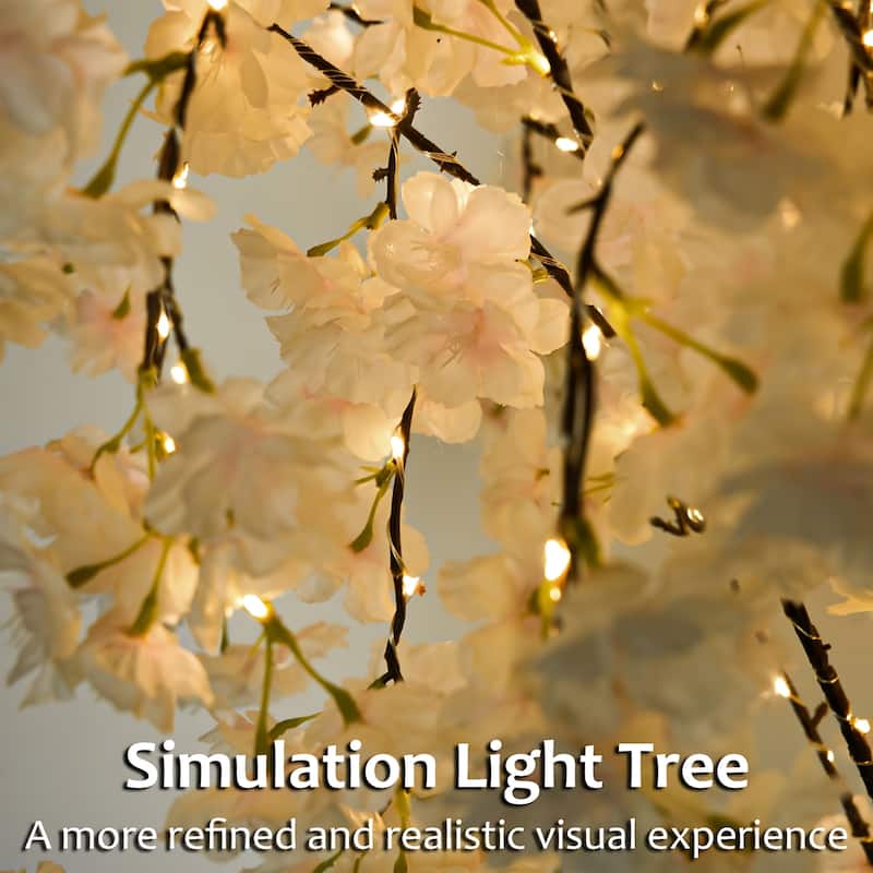 6ft Lighted Cherry Blossom Tree Floor Lamp