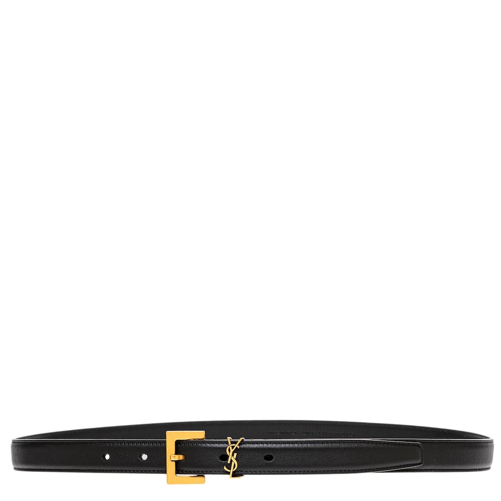 Saint Laurent Cassandre Thin Belt 0.8" Wide