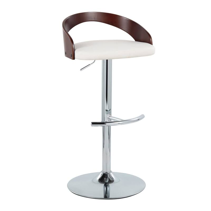 Grotto Adjustable Barstool with Chrome Base