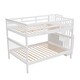 preview thumbnail 33 of 38, Stairway Design Full-Over-Full Bunk Bed with Storage and Guard Rail for Bedroom,Dorm