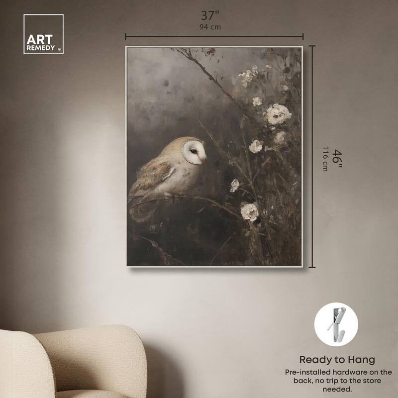 Owl in the Shadows I Canvas by Art Remedy