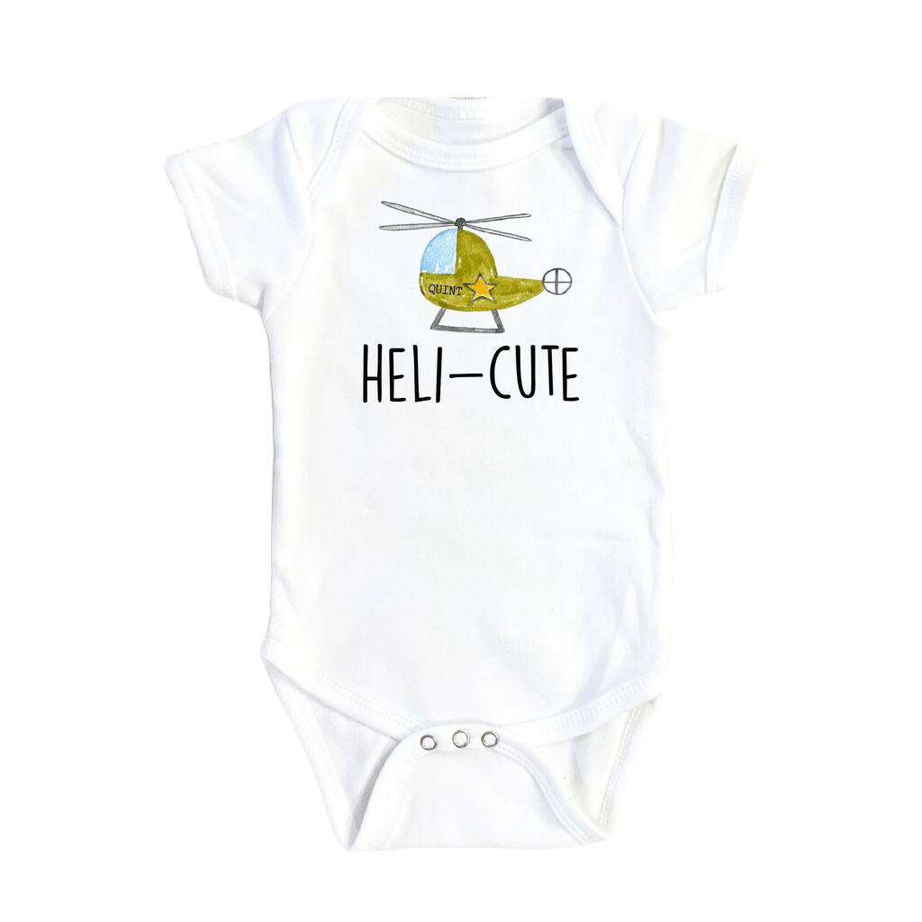 Helicopter Military - Baby Boy Girl Clothes Infant Bodysuit Funny Cute Newborn