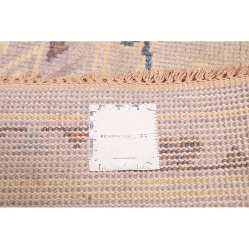 ECARPETGALLERY Hand-knotted Modern Oushak Grey Wool Rug - 7'10 x 9'8