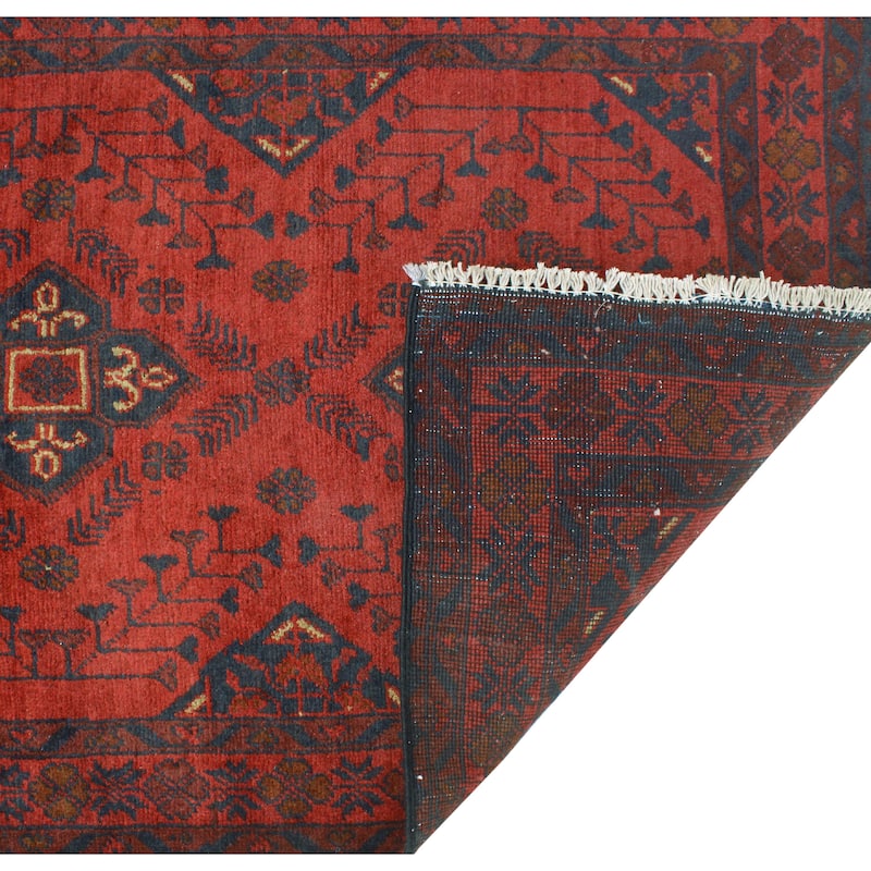 Khal Mohammadi Lawrence Red/Navy Runner - 2'9" x 9'6"