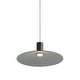 preview thumbnail 4 of 2, Golden Lighting Faroe 20in Integrated LED Pendant in Flecked Black/Grey Felt - Black