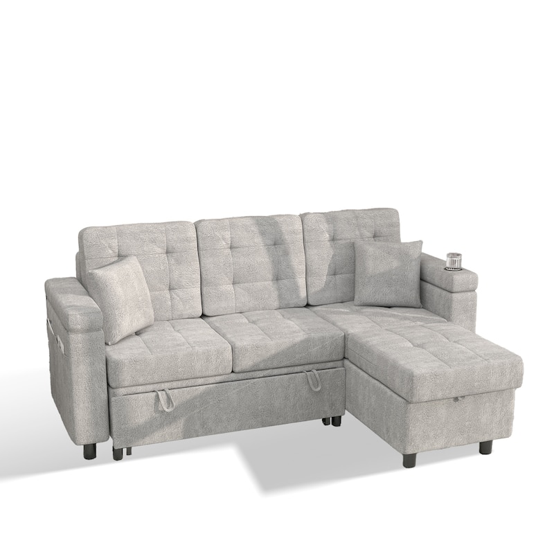 Pocassy 85" Sleeper Sofa Couches Sofa Bed Sleeper Pull Out 4 in 1