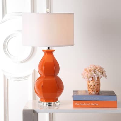 SAFAVIEH Lighting 28-inch Juniper Light Orange Lamp - 16"x16"x30"