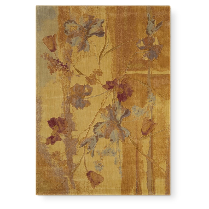 Nourison Somerset Vintage Watercolor Floral Pattern Area Rug - 7' 9" x 10' 10" - Beige - Runner/Rectangle