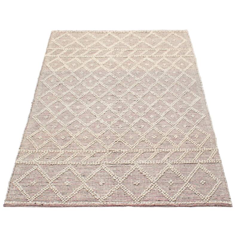 ECARPETGALLERY Braid weave Sienna Khaki Wool Rug - 5'0 x 8'2