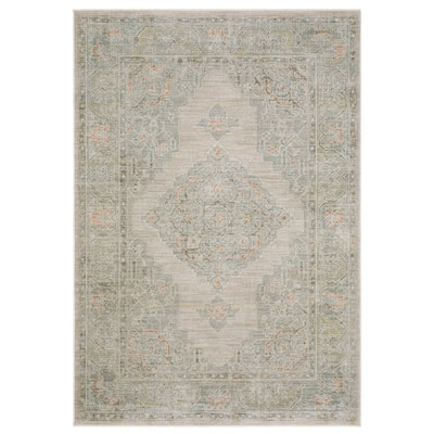 Kellan Global Medallion Beige/ Multi Area Rug