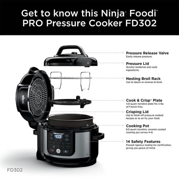 Ninja Foodi 14-in-1 6.5-qt. Pressure Cooker Steam Fryer with SmartLid