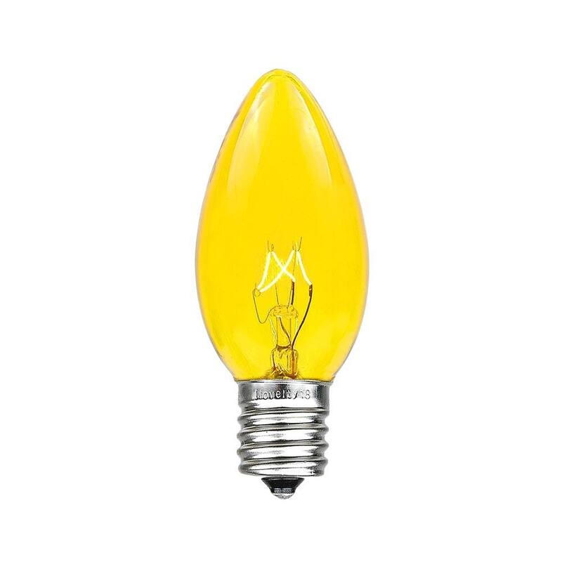 25 Pack C9 Outdoor Christmas Replacement Bulbs, E17/C9 Intermediate Base - Medium