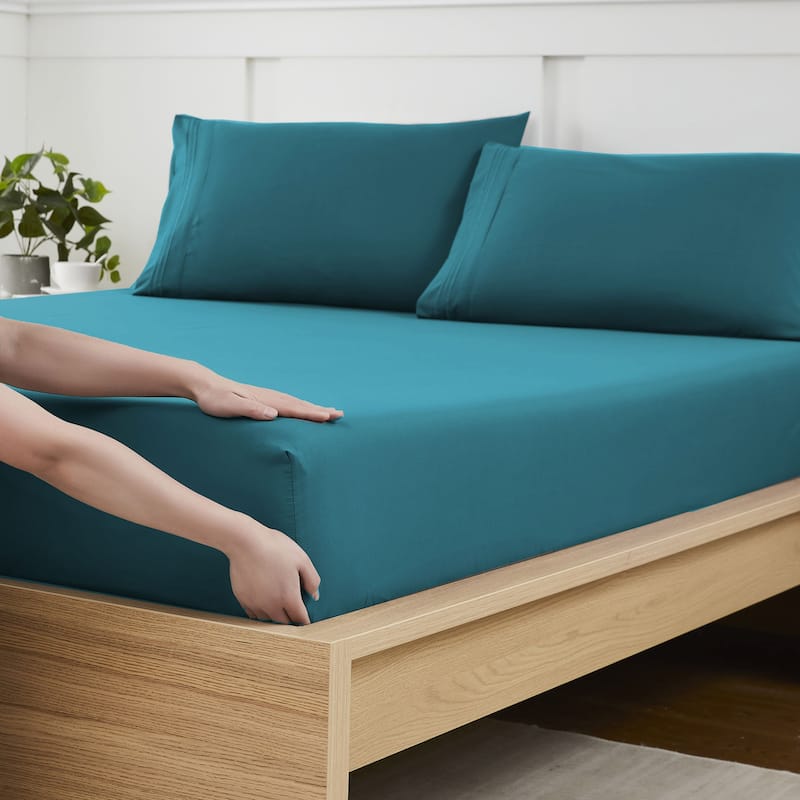 Sweet Home Collection 1500 Series Microfiber Fitted Sheet