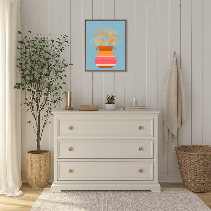 Potted Florals Boho No. 2 by Sannel Larson Framed Canvas Wall Art Print