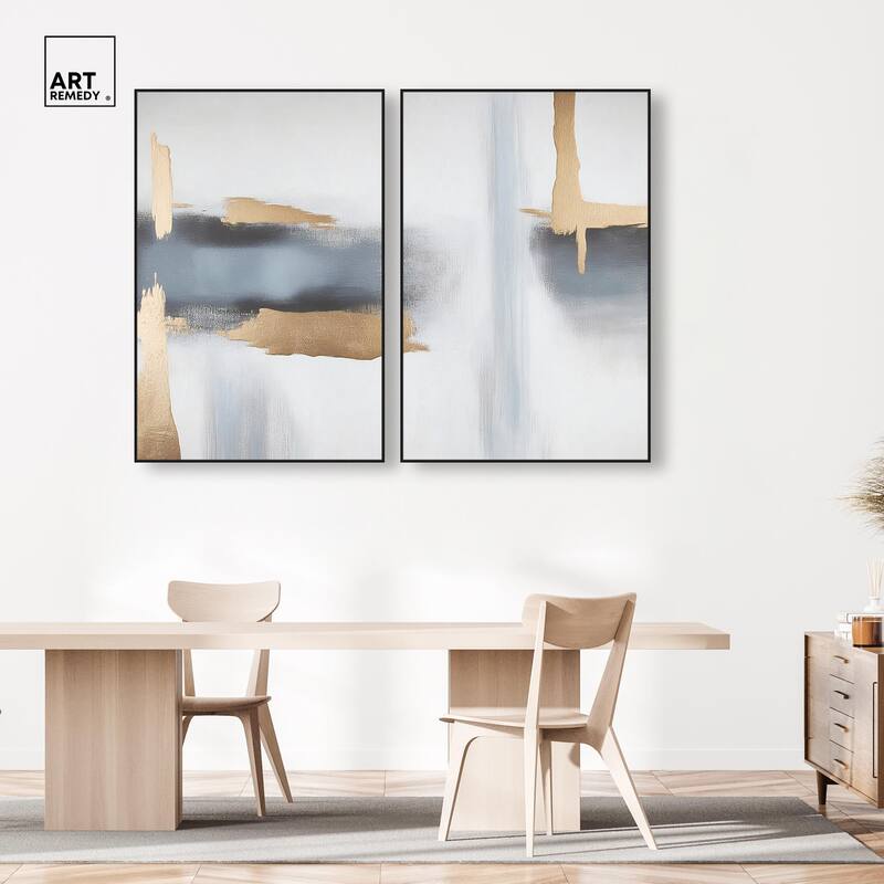 Visual Gold Vortex I Canvas Set of 2 by Art Remedy