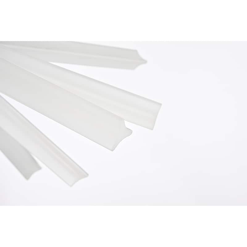 Chrome 6-Light Sputnik Chandelier with Frosted Glass Prisms