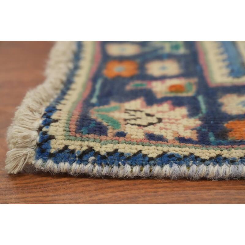 Hand Knotted Oriental 100% Wool Carpet Traditional Floral Purples Tabriz Area Rug - 4' 10'' X 3' 0''