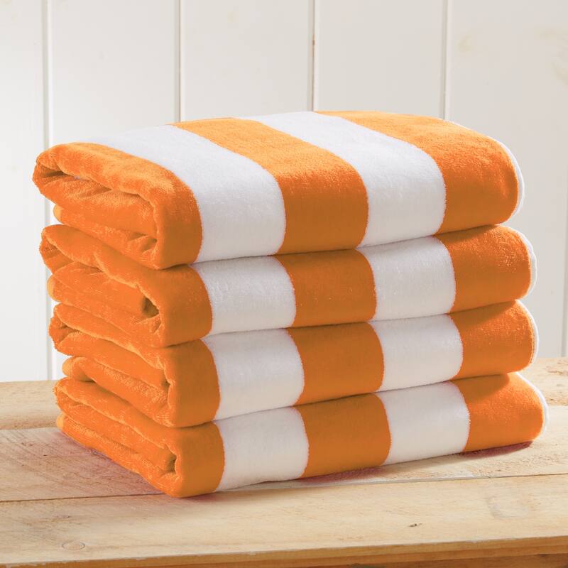 Linery & Co. Cotton Cabana Beach Towel, 4 Pack - 30" x 60"