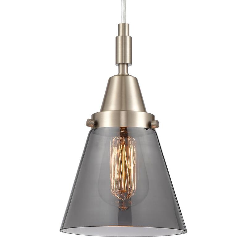 Innovations Lighting 447-1P-G63 Cone 6" Wide Mini Pendant with Light - Brushed Satin Nickel