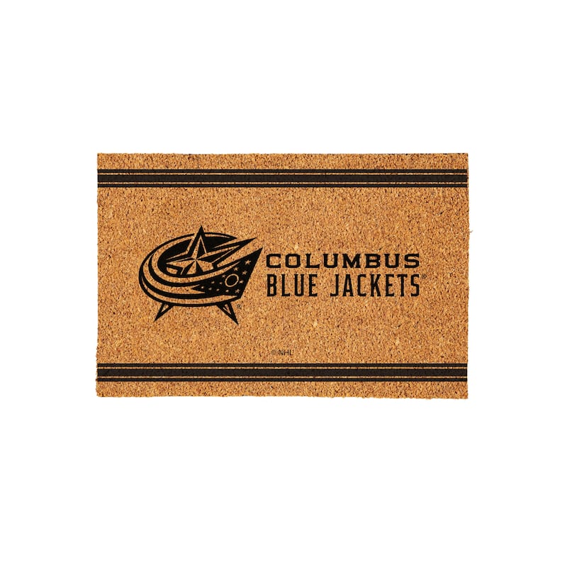 Columbus Blue Jackets Monochrome Indoor/Outdoor Coir Door Mat