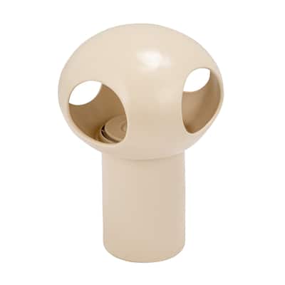 Stoneware Table Lamp with Cut-Outs and Inline Switch