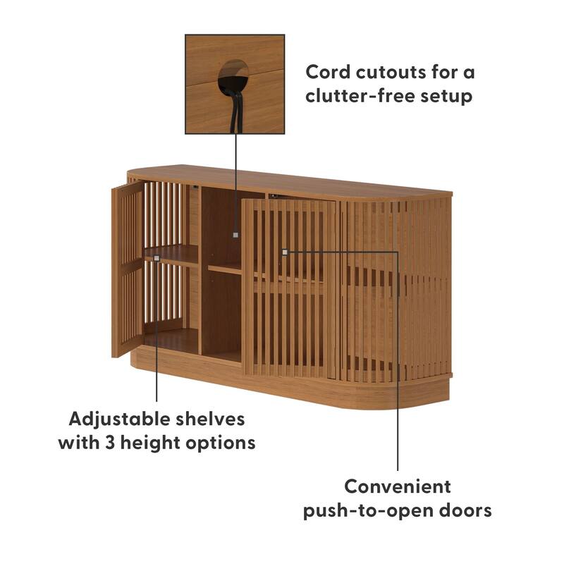 Plank and Beam Contour 2-Door Sideboard/TV Stand with Shelf