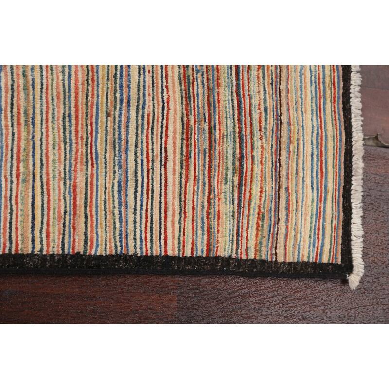 Modern Gabbeh Kashkoli Wool Area Rug Hand-knotted Home Decor Carpet - 2'6" x 3'9"