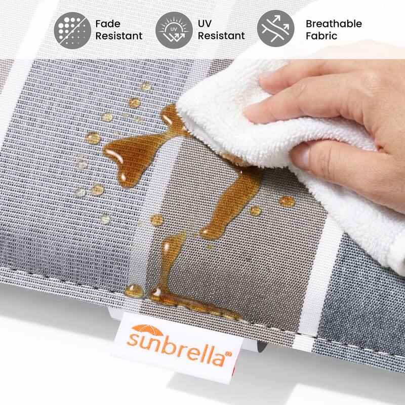 Outdoor Patio Cast Aluminum Swivel Bar Stools with Sunbrella Cushion