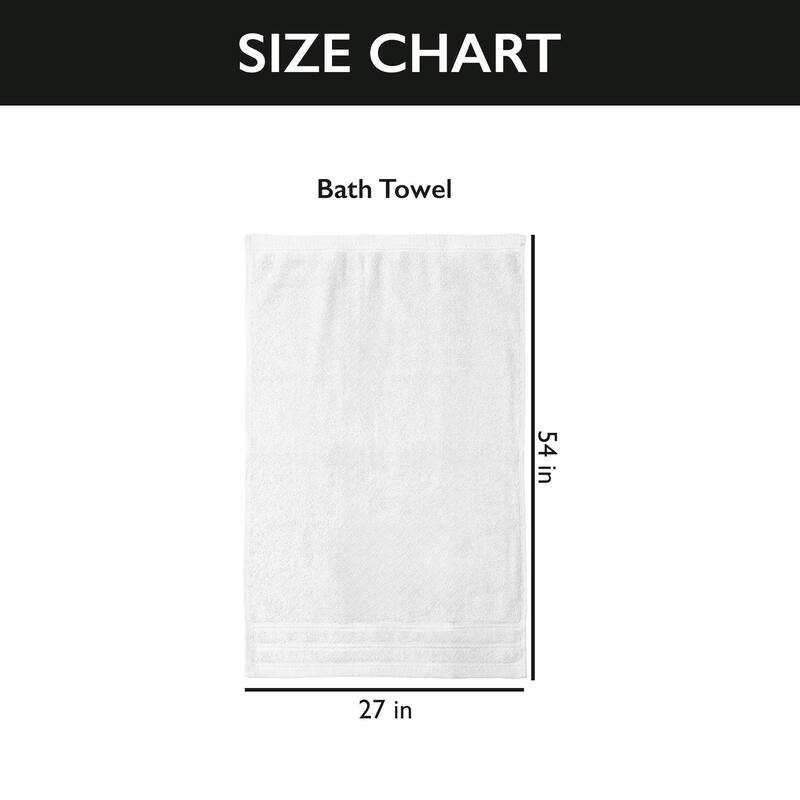 4 Piece Premium Cotton Bath Towels Set 27x54" Soft Absorbent